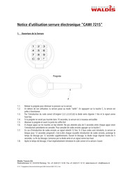 WALDIS CAWI 7215 Notice D'utilisation