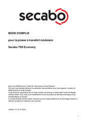 Secabo TS5 Economy Mode D'emploi