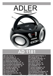 Adler europe AD 1181 Mode D'emploi