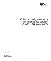 Sun Microsystems Sun Fire X4100 Guide De Configuration Et De Maintenance