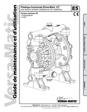 Versa-Matic E5 Guide De Maintenance Et D'utilisation