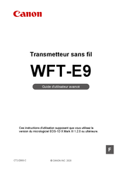 Canon WFT-E9 Guide D'utilisateur Avance