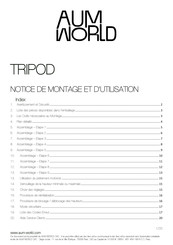 AUM WORLD TRIPOD Notice De Montage Et D'utilisation