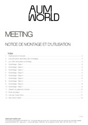 AUM WORLD MEETING Notice De Montage Et D'utilisation
