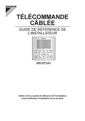 Daikin BRC073A1 Guide De Référence De L'installateur