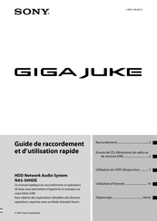 Sony GIGA JUKE NAS-50HDE Guide De Raccordement Et D'utilisation Rapide