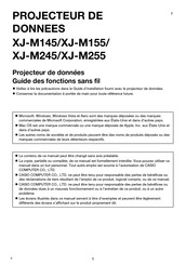 Casio XJ-M255 Guide Des Fonctions
