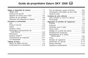 Saturn SKY 2009 Guide De Propriétaire