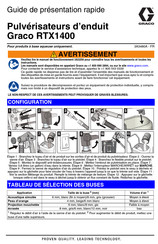 Graco RTX1400 Guide De Présentation Rapide