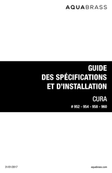 aquabrass CURA 958 Guide Des Spécifications Et D'installation