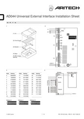 Aritech AD044 Manuel D'installation