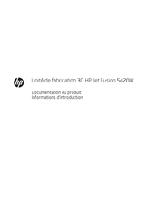 HP Jet Fusion 5420W Documentation Produit