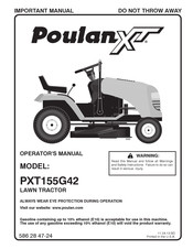 Poulan XT PXT155G42 Manuel De L'opérateur