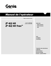 Terex GENIE Z-62/40 Manuel De L'opérateur