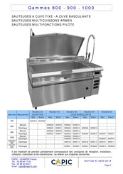 CAPIC W296612 Mode D'emploi