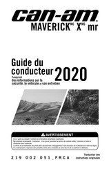 Can-Am Maverick X mr Turbo RR 2020 Guide Du Conducteur