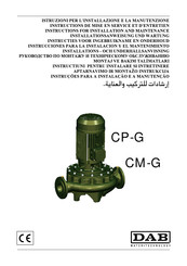 DAB CP-G 100-8300 Instructions De Mise En Service Et D'entretien