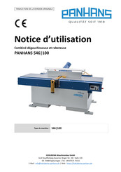 PANHANS 546/100 Notice D'utilisation