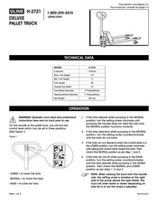 Uline H-2721 Manuel D'instructions