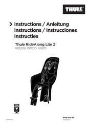 Thule 100211 Manuel D'instructions