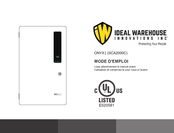 Ideal Warehouse ONYX SCA Mode D'emploi