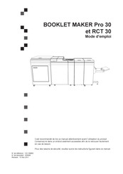 Plockmatic Pro 30 Mode D'emploi