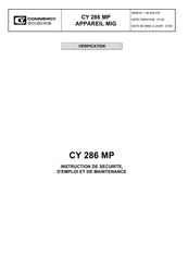 COMMERCY SOUDURE CY 286 MP Mode D'emploi Et De Maintenance