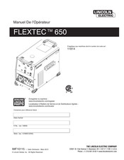 Linkoln Electric FLEXTEC 650 Manuel De L'opérateur