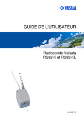 Vaisala RS92-K Guide De L'utilisateur