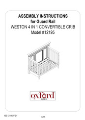 OXFORD BABY WESTON 12195 Instructions De Montage