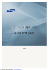 Samsung 650TS Guide D'installation Rapide