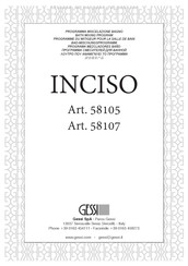 Gessi INCISO 58107 Instructions D'installation