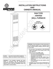 Empire Heating Systems FAW-55-1SPP Instructions Pour L'installation Et Manuel Du Propriétaire