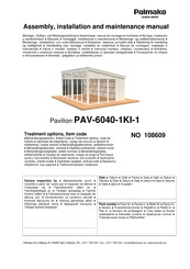 Palmako PAV-6040-1KI-1 Assemblage, Manuel De Montage Et D'entretien
