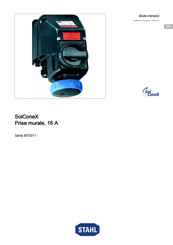Stahl SolConeX 8570/11-3 Serie Mode D'emploi