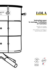 ALUVY Lola Instructions Pour L'installation, L'utilisation Et L'entretien