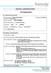 Transalp BIBOU STRUCTURES ST-32-017 Notice Constructeur