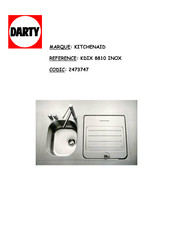 KitchenAid KDIX 8810 Mode D'emploi