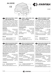 FARFISA INTERCOMS 2223Q Mode D'emploi