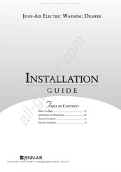 Jenn-Air JWD7030CDX Guide De L'installation