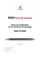 TERMA Max K75KS Manuel D'utilisation