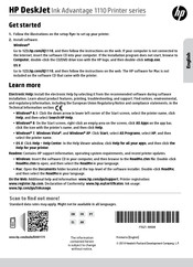 HP DeskJet 1110 Serie Manuel D'instructions