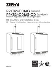 Zephyr Presrv PRKB24C01AG Guide D'utilisation, D'entretien Et D'installation