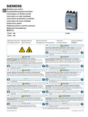 Siemens 3VA53 - BB Serie Notice D'utilisation