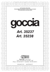 Gessi Goccia 35238 Instructions D'installation