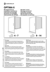 Duscholux OPTIMA 6 Instructions De Montage