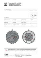 eta 2804-2 Manuel D'instructions