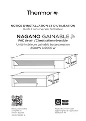 Thermor NAGANO UI GAINABLE BP 2500 W IG25BP-NG Notice D'installation Et D'utilisation