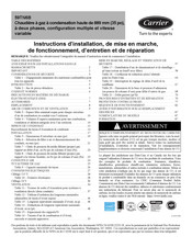 Carrier 59TN6B Instructions D'installation, De Mise En Marche, De Fonctionnement, D'entretien Et De Réparation