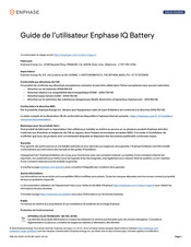 enphase IQ Battery 10T Guide De L'utilisateur